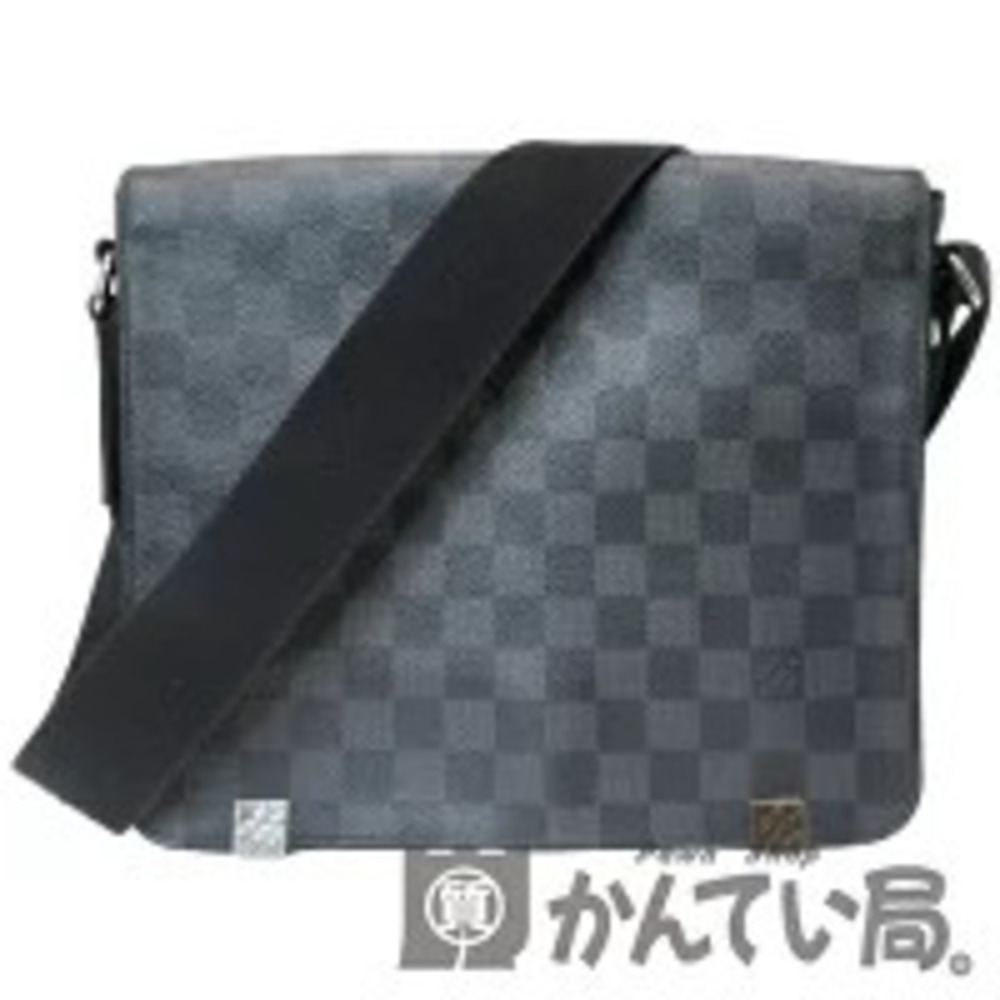 LOUIS VUITTON District NM Shoulder Bag Damier Graphite Black Messenger